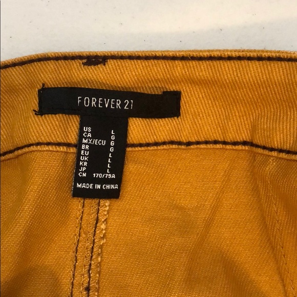 Forever 21 Large mustard yellow mini skirt - Picture 3 of 6